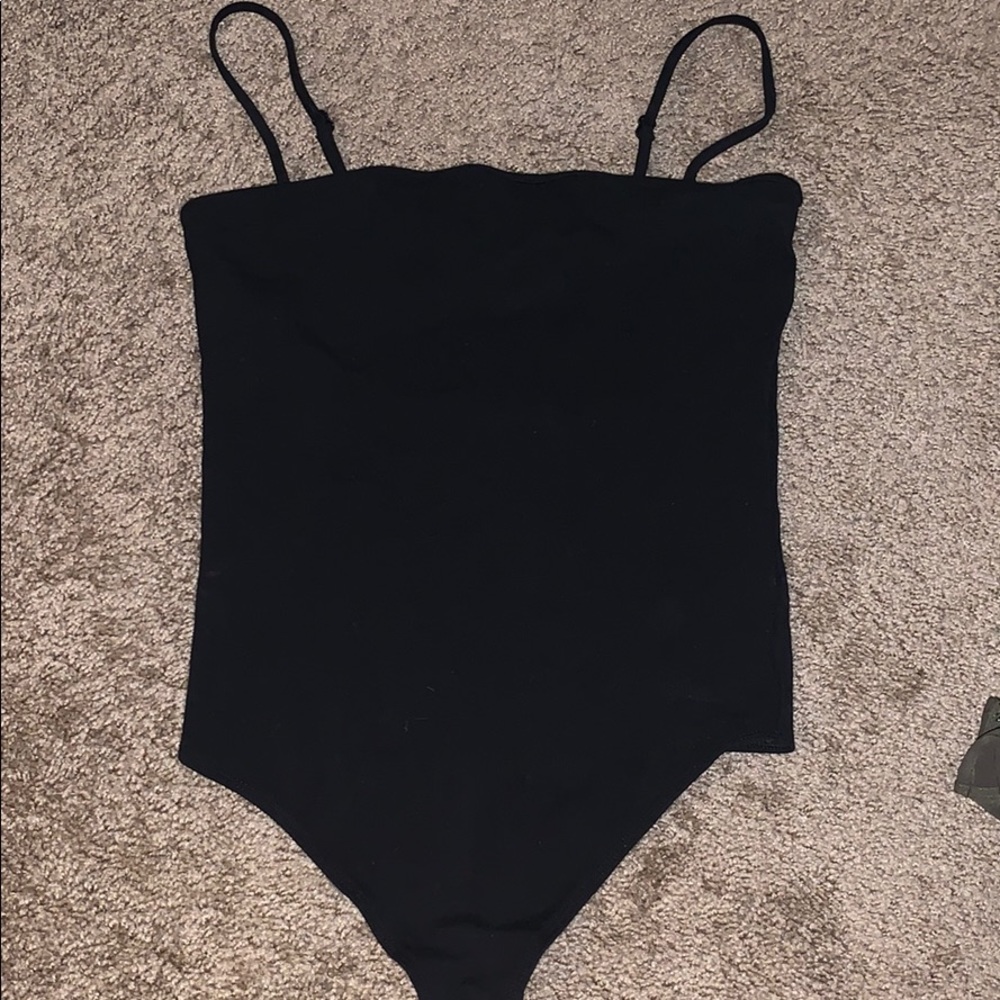 Black tank top bodysuit